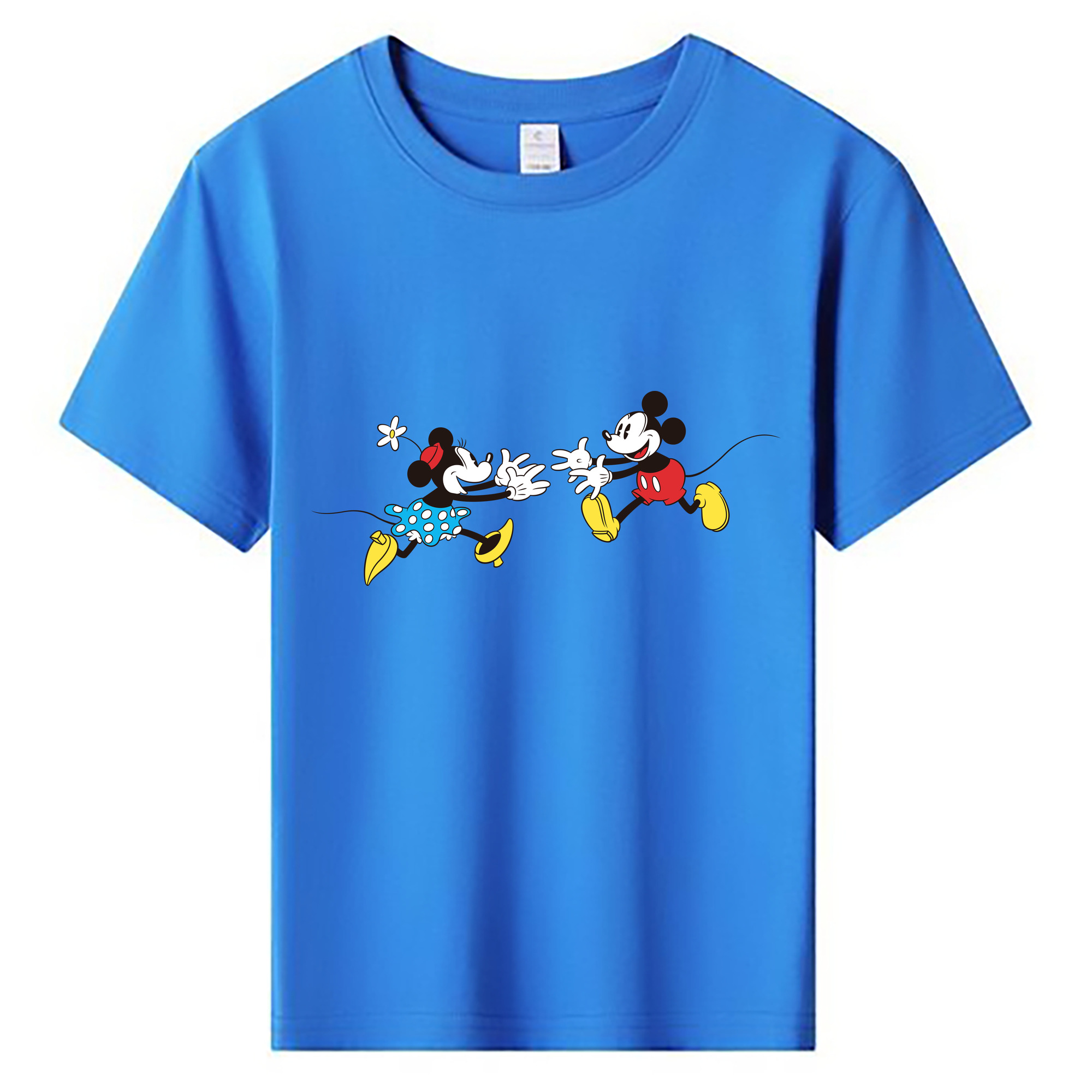 ミッキーマウス Mickey Mouse 綿100％キッズTシャツ（フロントプリント）